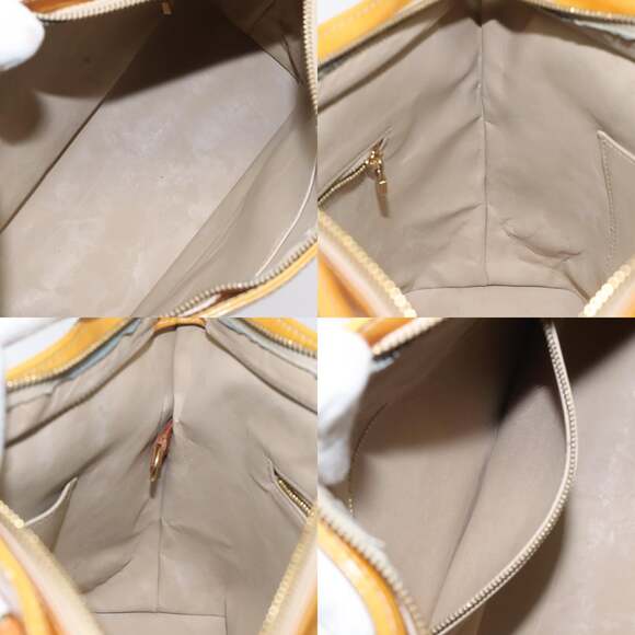 LOUIS VUITTON Monogram Vernis Houston Hand Bag Beige M91004 - Picture 12 of 13